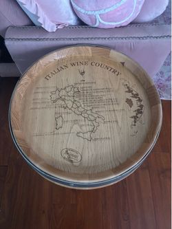 Briganti Italy wine barrel table
