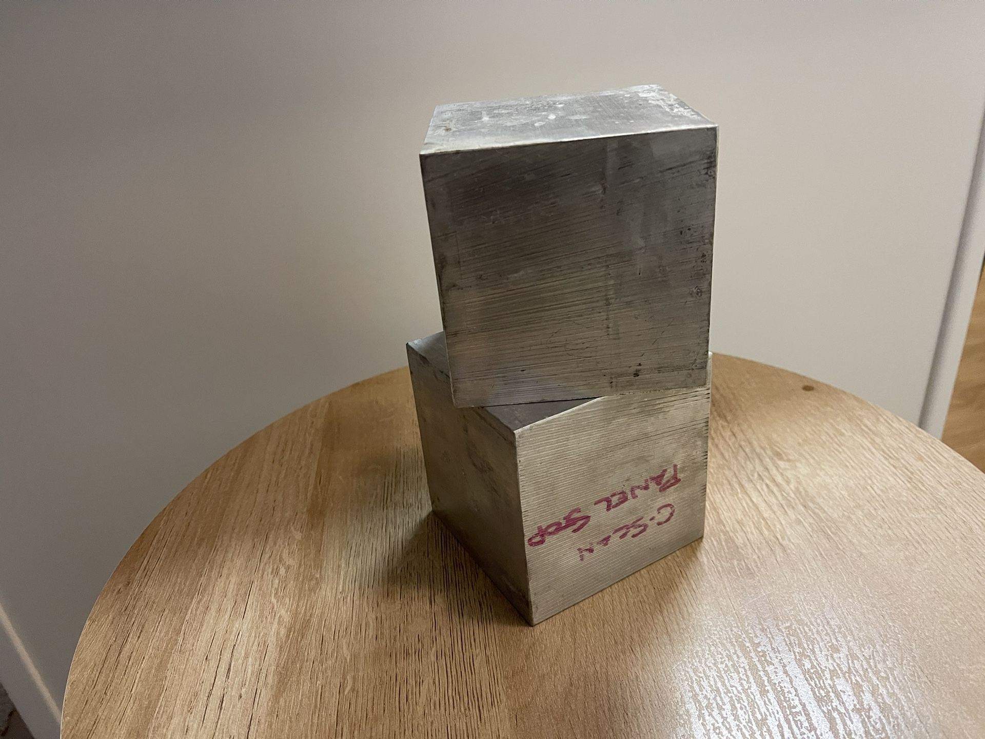 Solid Aluminum Blocks 4” square 