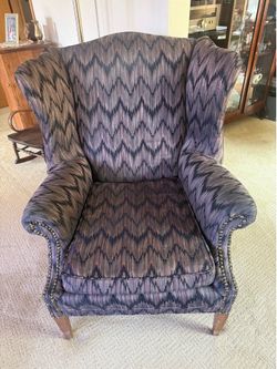 Wingback chair and loveseat