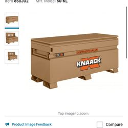 KNAACK Chest-Style Jobsite Box: 60 in W x 24 in D x 28 1/2 in H, 20.25 cu ft, Tan
