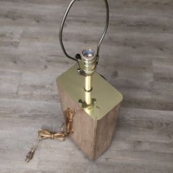 Mid Century Golden Table Lamp For Sale 