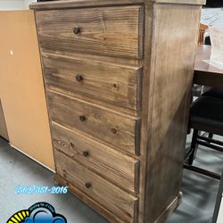 Five Drawer Rustic Brown Dresser Cajonera Comoda Nueva Bonita 