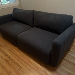 Gray Boucle Couch Queen Futon Bed