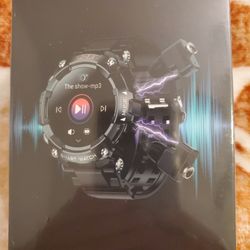 T96 smart watch with integrated TWS earbuds- Blue 