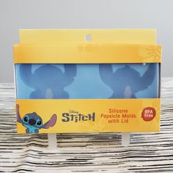 Disney Stitch Popsicle Molds with Lids and Popsicle Sticks