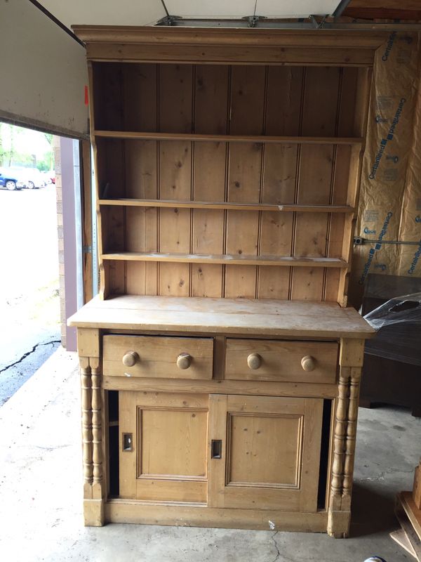 Antique pine hutch for Sale in IL OfferUp