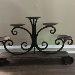 Wrought iron 4 Candle Holder