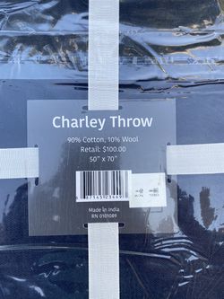 Sparrow & Wren Charley reversible cotton wool throw blanket