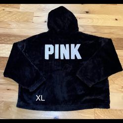 Vs Pink Faux Fur Hoodie Rare! 