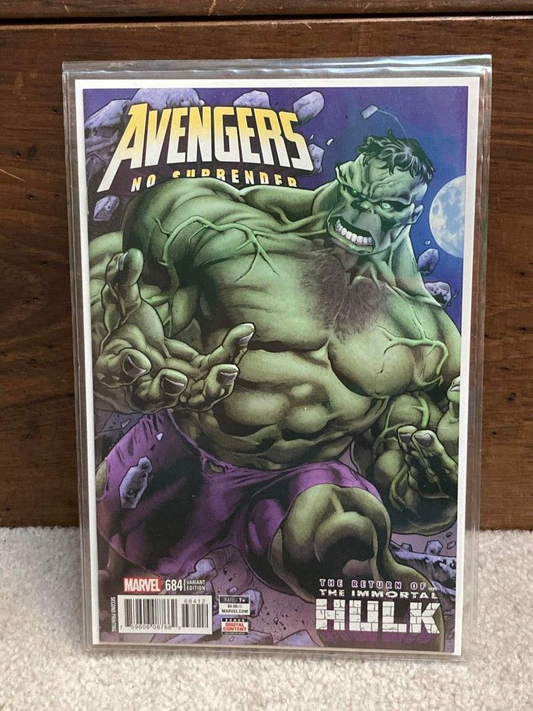 Marvel Comics Avengers No Surrender issue #684 Variant 2nd Print Cover Comic Book Immortal Hulk Key