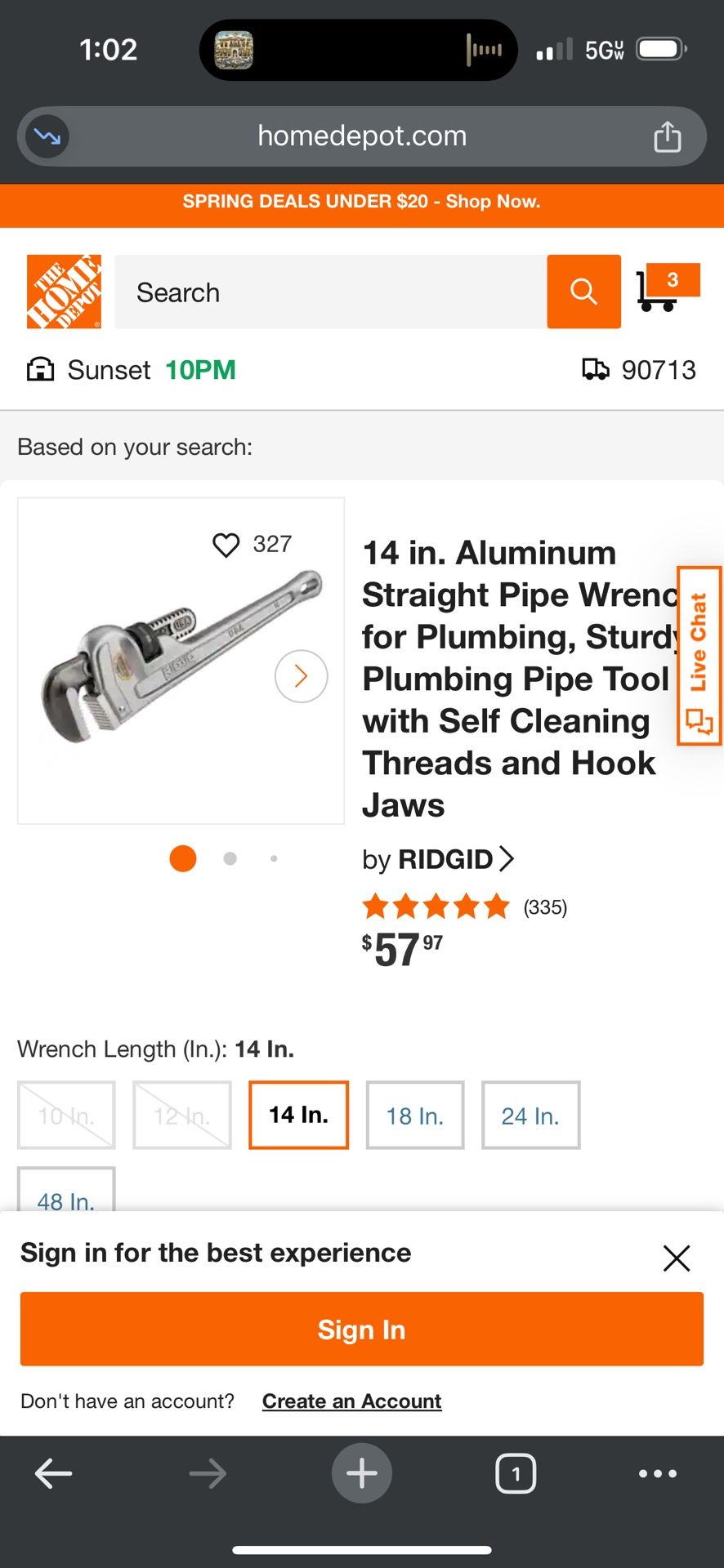 Ridgid Aluminum Pipe Wrench