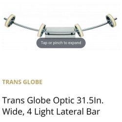 Trans Globe
Trans Globe Optic 31.5In. Wide, 4 Light Lateral Bar
Product Details and Information
Trans Globe Optic 31.5In. Wide, 4 Light Lateral Bar
Op