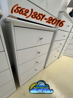 Four drawer white Diamond dresser cajonera Comoda compressed