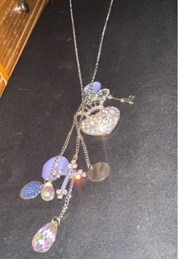 24” Silver Chain Necklace with Charms
