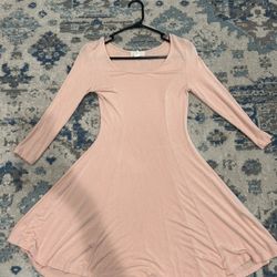 Long sleeve pink dress (small) 