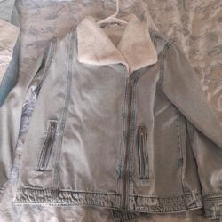 Vintage Look Jean Jacket W/zipper