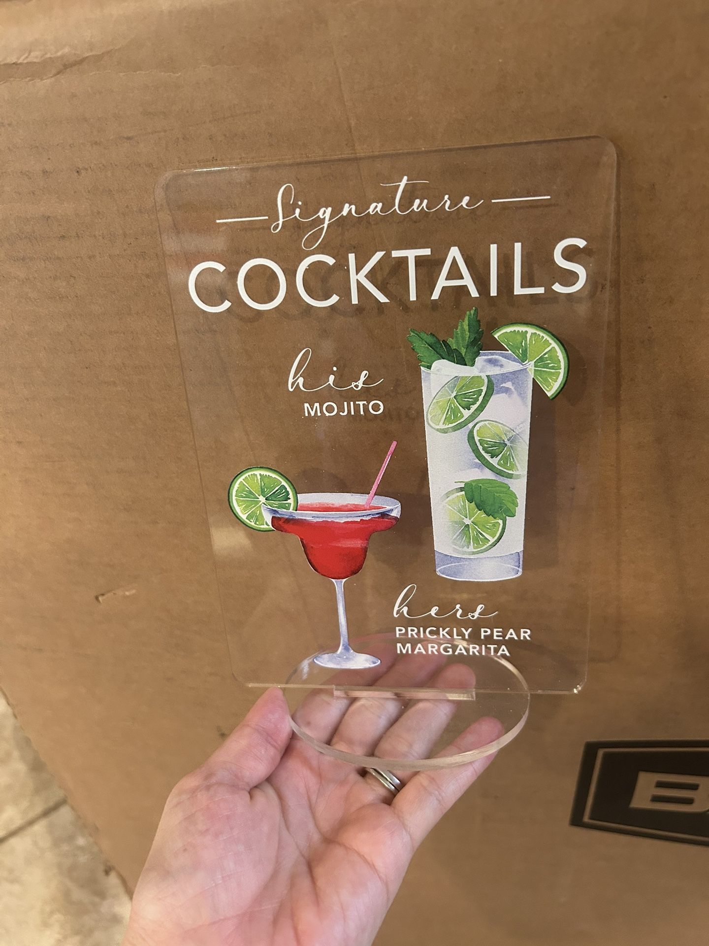 His & Her Signature Cocktail Sign