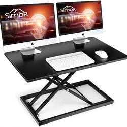 32” Adjustable Height Riser Standing Desk Stand Up Computer Desk Riser