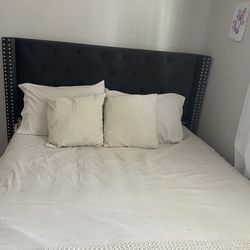 Duvet gray bed frame