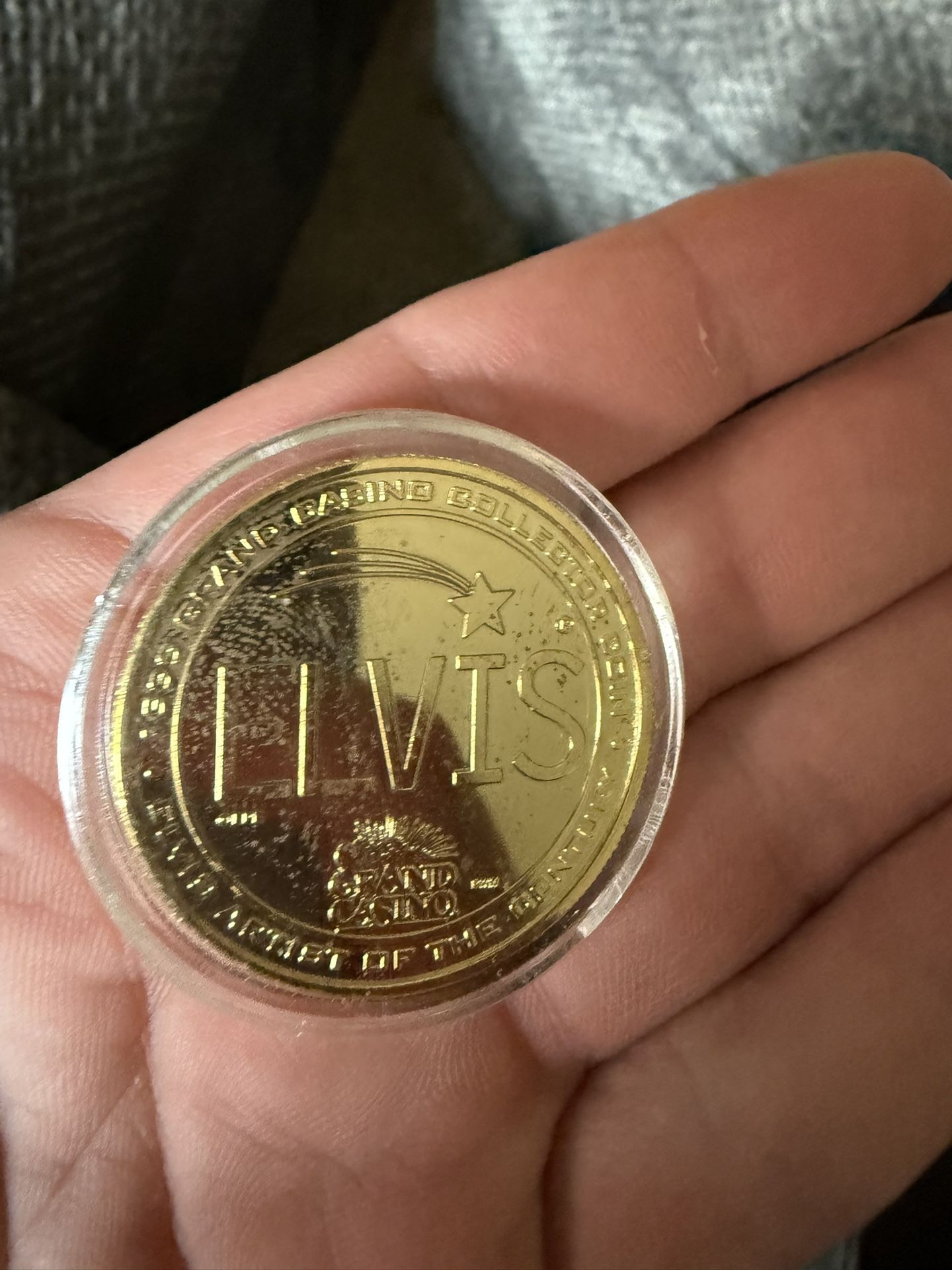 Las Vegas Collectibles, Gold Plated Elvis Coin Still In Original Packaging