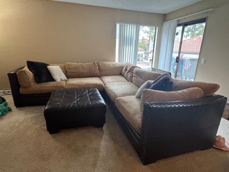 Used Couch and two matching Ottomans