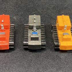 VINTAGE  TYCO HO SCALE RED, ORANGE, GRAY BULLDOZER TRACTOR CIRCA 1960s