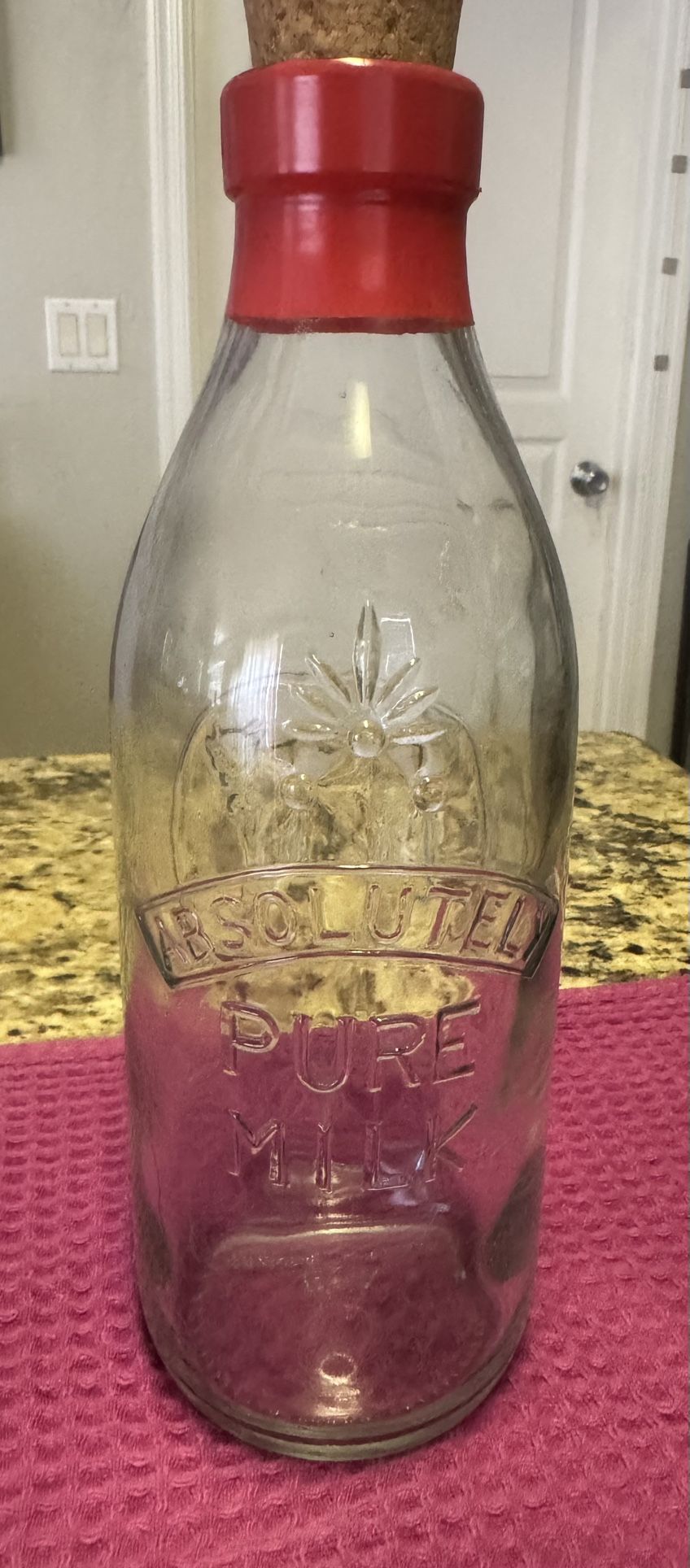 Vintage -Absolutely Pure milk Bottle