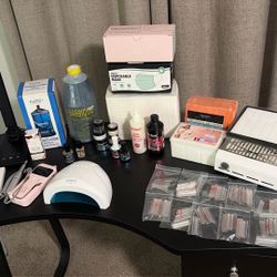 Nail Table + Starter nail supplies 