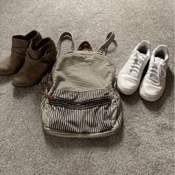 Backpack, Adidas  Or Booties  Size 8 $5 Each