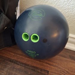 Ebonite Blue Nitro 16 Lbs Urethane Bowling Ball with Carry Bag