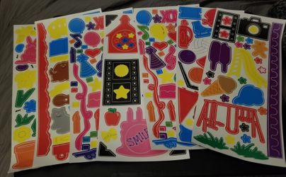lot of 7 vinyl sticker sheets