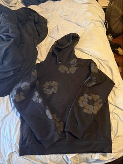all black denim tears L cotton wreath