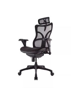 WorkPro Warrior 212 HighBack Chair with Headrest, Black