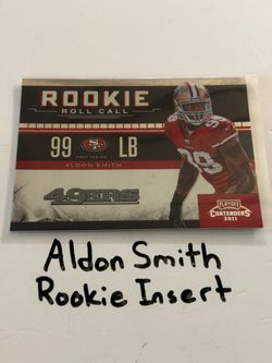 Aldon Smith San Francisco 49ers All-Pro LB Contenders Short Print Insert Rookie Card.