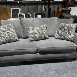 Beautiful Oversized Smoke Grey Sofa Set