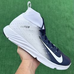 NIKE VAPOR UNTOUCHABLE SPEED TURF 2 “WHITE / NAVY BLUE” FOOTBALL (Size 11.5, Men’s)