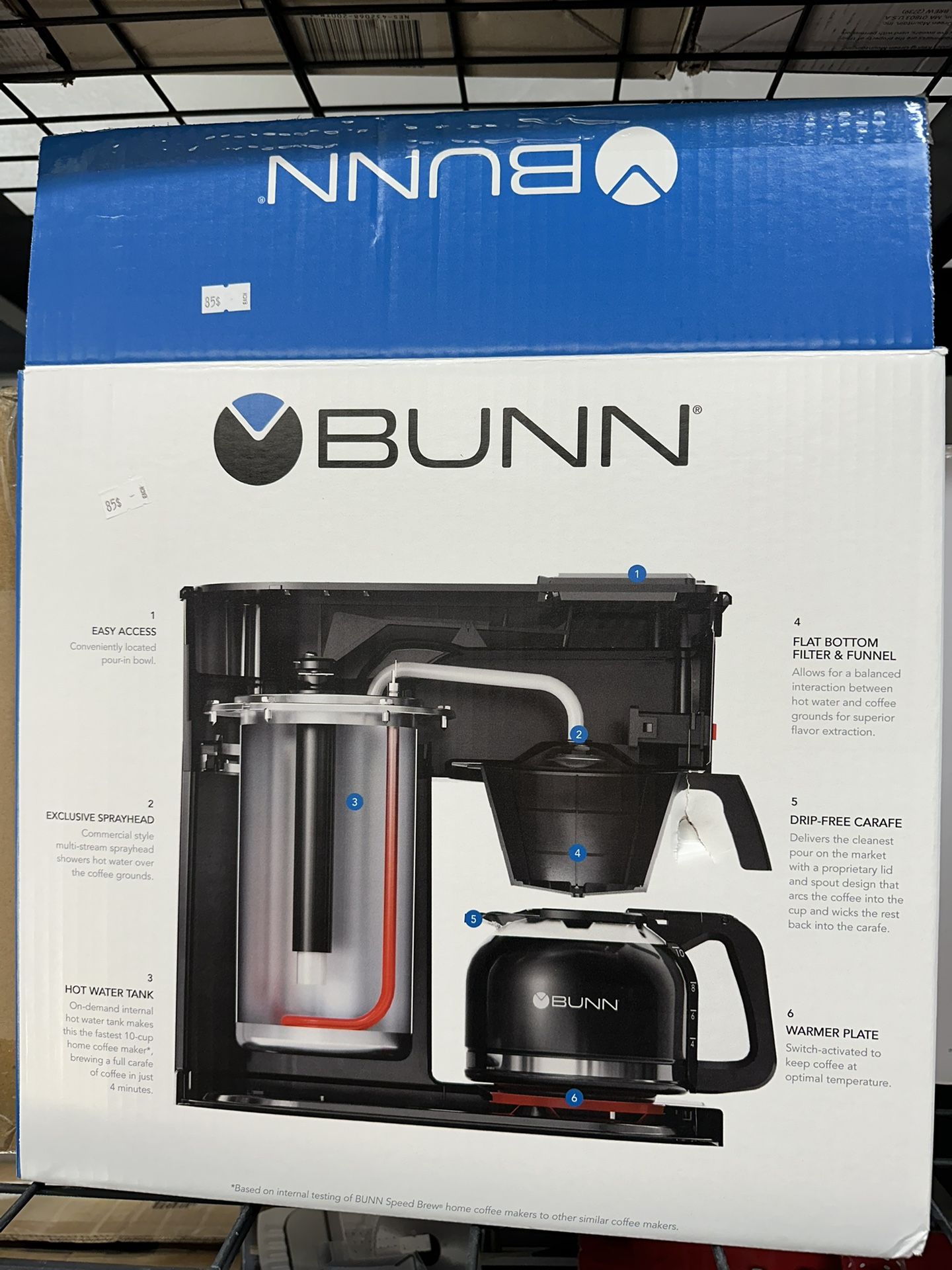 BUNN GRX B Stainless Steel 10 Cup Velocity Coffee Brewer