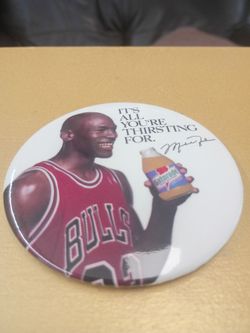 1990’s MICHAEL JORDAN GATORADE PIN, EXCELLENT CONDITION