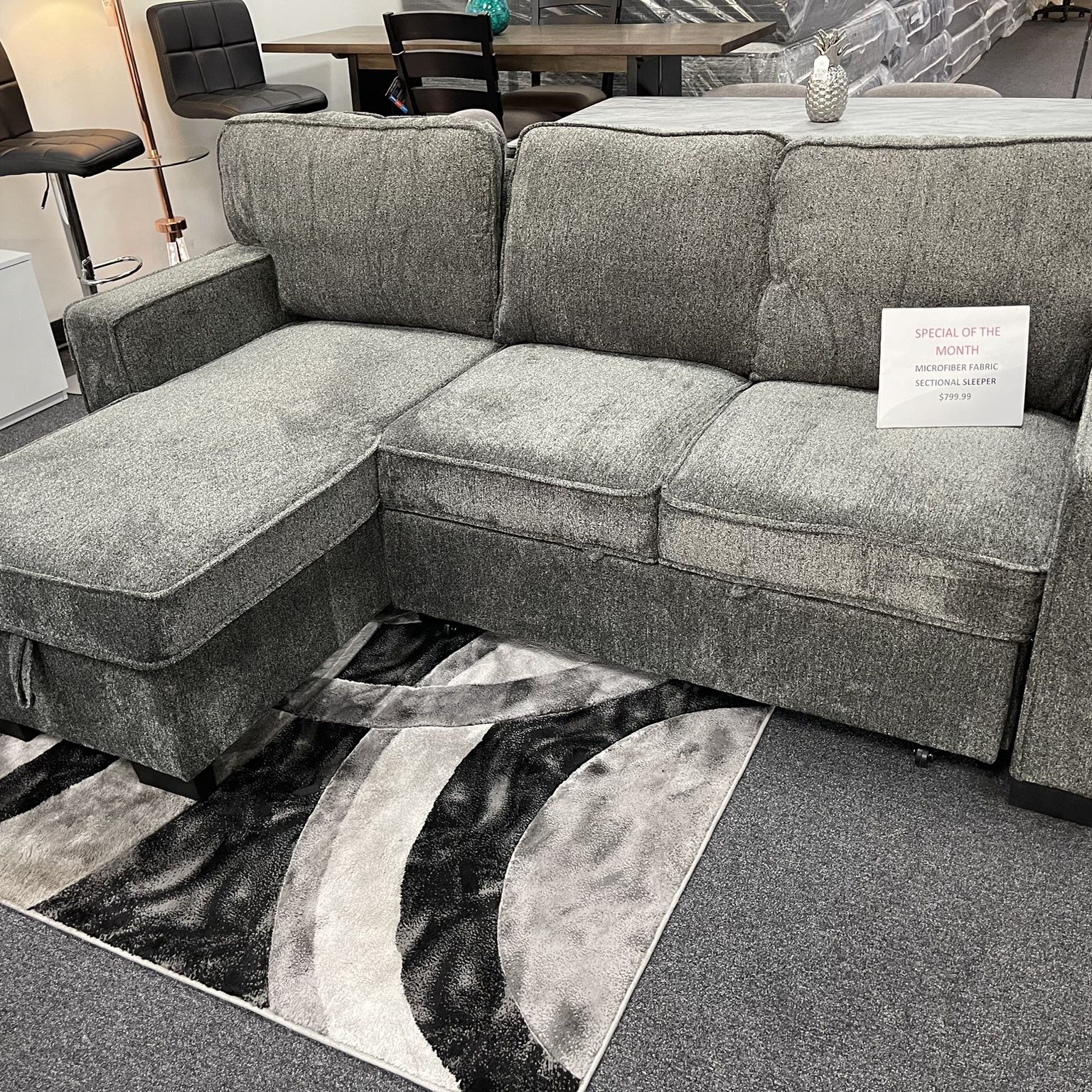 ⛱️SECTIONAL SOFA SLEEPER WITH ISB PORT AND CUP HOLDER🔥