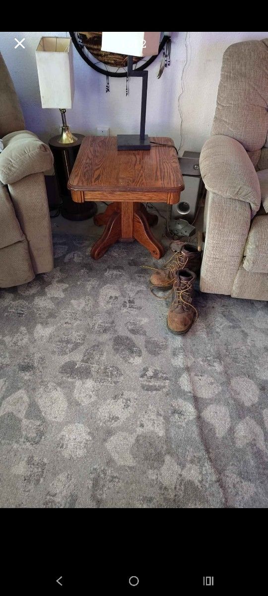 Two End Tables Solid Wood