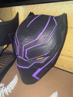 Black Panther Display Mask/Bust - Black & Purple