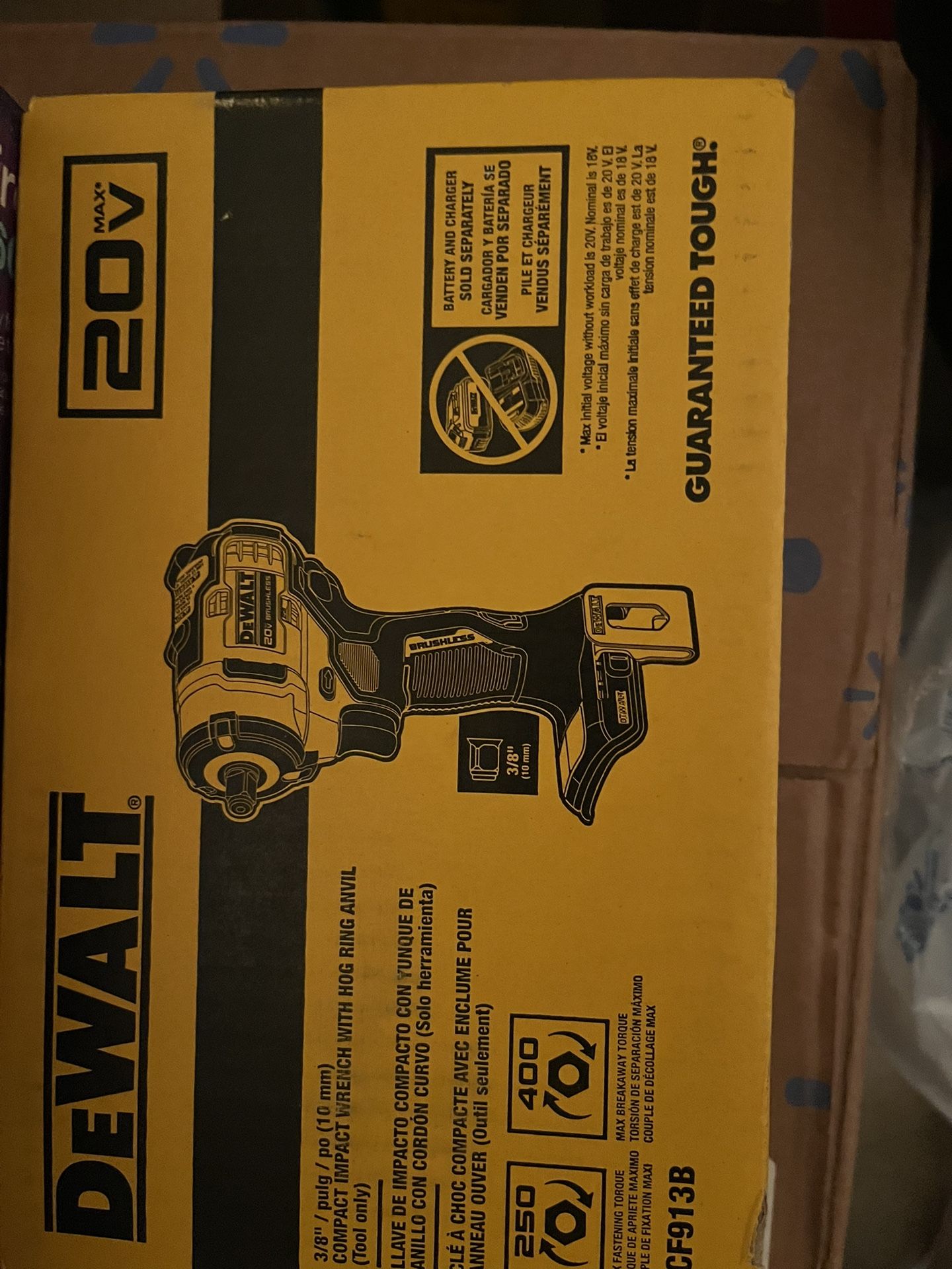 Dewalt 20v max 3/8” impact