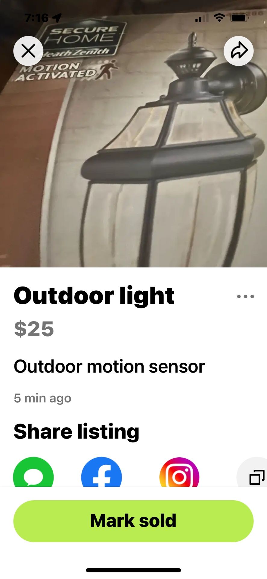 Outdoor Motion Sensor
