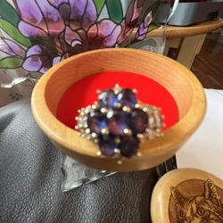 14k Sapphire With Diamond Ring