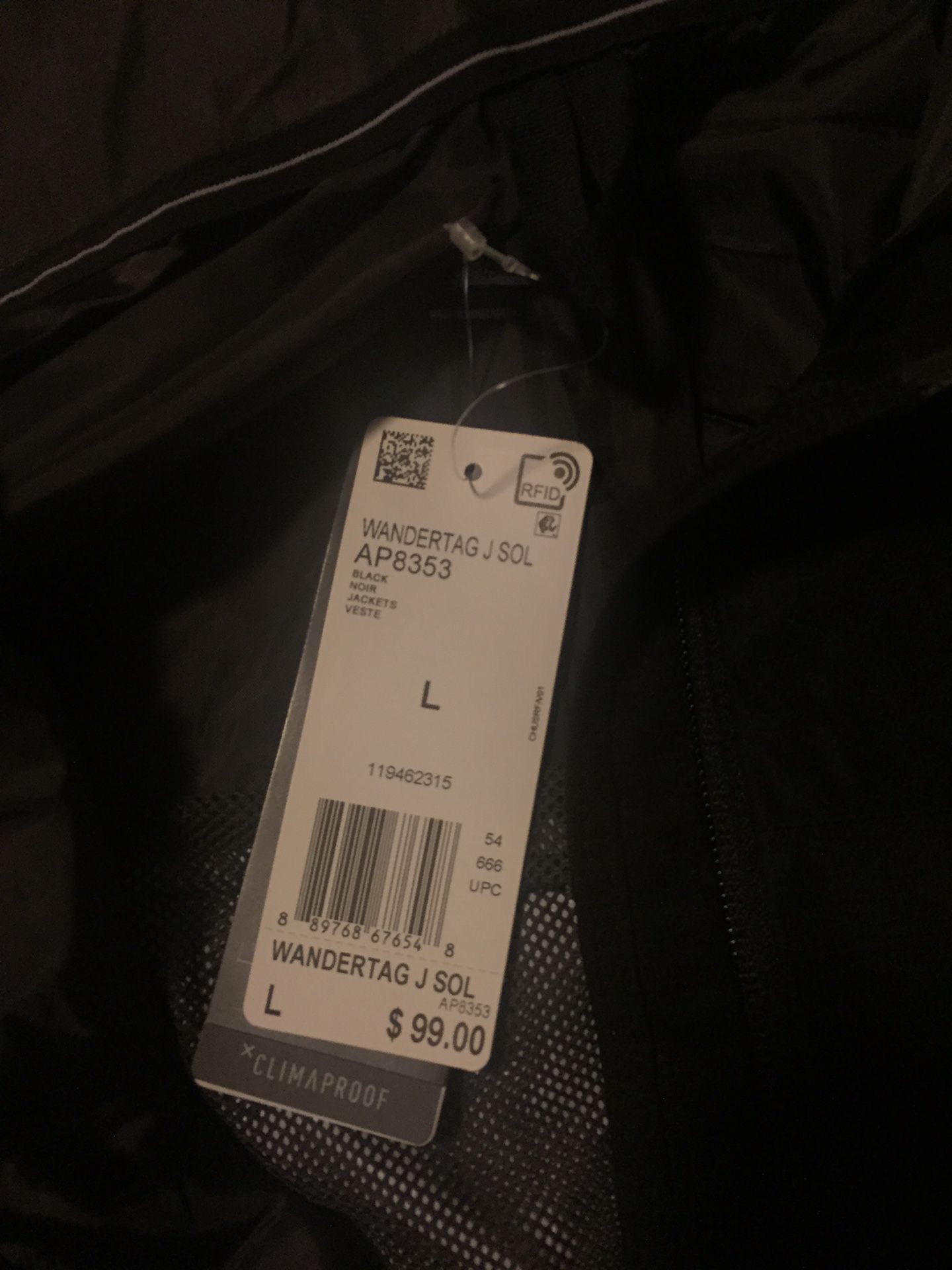 Adidas Climaproof hoodie/jacket