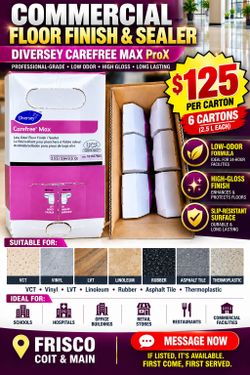 COMMERCIAL FLOOR FINISH/ SEALER
(6/Carton) of 2.5 L / 2.64 U.S. Qt