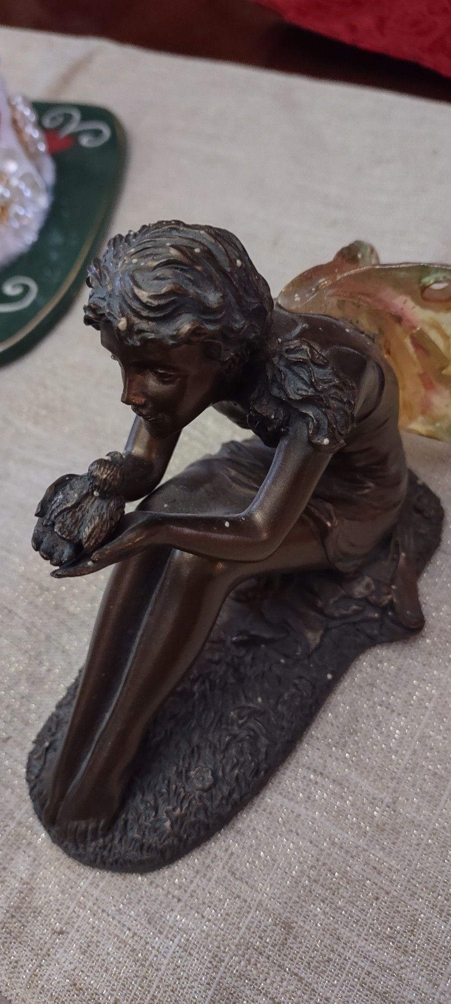 Bronze Resin 5 X,4 Winged Fairy 