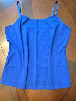 Lane Bryant The Cotton Cami Adjustable Strap Tank Top Royal Blue Women's Size 14/16