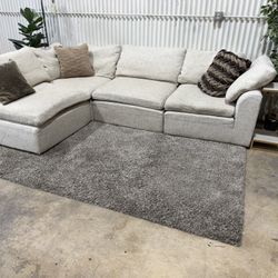Joybird Modular Sectional Sofa Couch - 4pcs Cloud Style - Oatmeal/Beige - Cleaned  - Delivery 