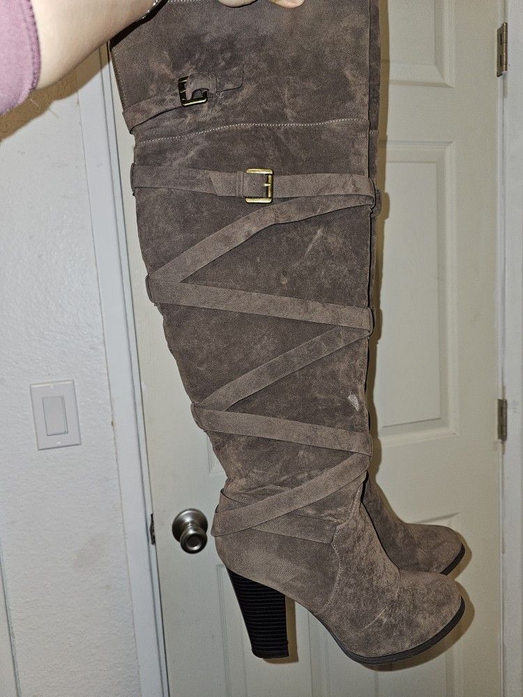 Size 9 Wide Calf Thigh High Boots